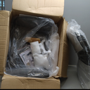 Furniliving Mid Century Modern Accent Chair, 36.8 Inch Upholstered Swivel Chair for Living Room with Arms Home Office Desk Chair for Bedroom Wood Legs Computer Task Chair No Wheels, Darkgrey