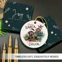 8 x Dog Hunting Christmas Ornament 2025 - Dog Hunting Gifts for Dad, Grandpa, Friends, Christmas Ornaments for Hunters, Gifts for Men Who Like to Hunt, Hunter Christmas Ornament for Christmas Tree