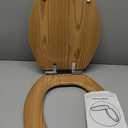Elongated Toilet Seat Molded Wood Toilet Seat with Quietly Close and Quick Release Hinges, Easy to Install also Easy to Clean by Angol Shiold (Elongated, Original style)
