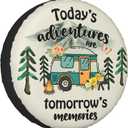 Spare Tire Cover for RV Camper Adventure, Weatherproof Universal Wheel Cover for RV Travel Trailer Camper Truck 14inch