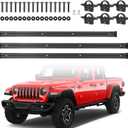 Trail Rail System with Tie Down Bed Cleat Compatible with 2020-2024 Jeep Gladiator JT, Replace OE 82215956, Cargo Bed Side Trail Rail System, Black