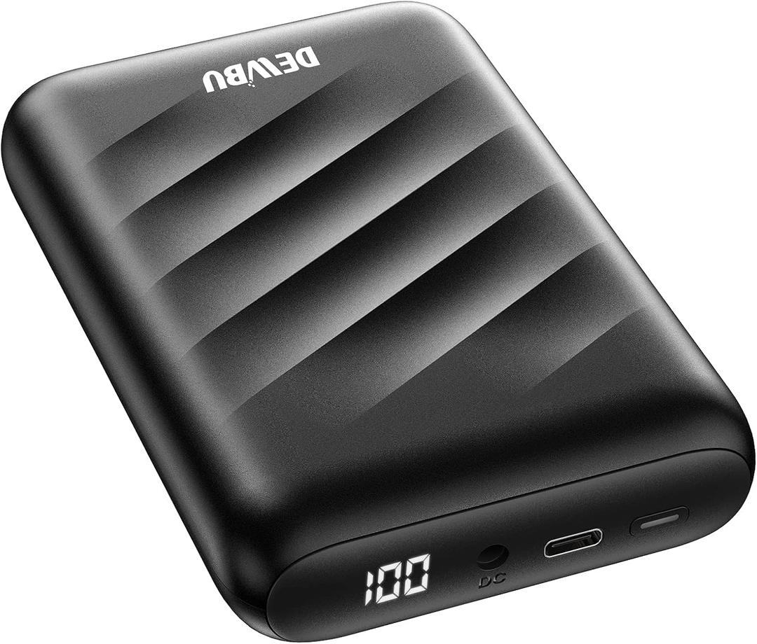 DEWBU Power Bank 12V Battery with Intelligent Led Display Battery Charger for Heated Jacket, Outdoor Electric Heating Coat, iPhone, iPad, Samsung Galaxy, Android, and Other Smart Device