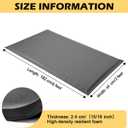 Anti Fatigue Mat 2x6 Ft 15/16" Thick Soft Sponge Ergonomic Mat | Dense Comfort Floor Mat Hardwearing Diamond Reliant Standing Mat Paint Booth Powder Coating Plating Line Textile Mill Gray