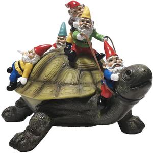 Sunthus Garden Gnome Turtle Statues Yard Art Resin Figurine Decorations Outdoor Garden Dcor (Green)