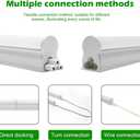 LightingWill T5 Integrated Fixture 4FT, Warm White 3000-3500K, 20W, Linkable LED Shop Light, LED Ceiling and Under Cabinet Light, Corded Electric with Built-in ON/Off Switch, 4 Pack