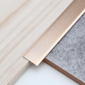Trimold 3Pcs Aluminum T Molding Trim & Floor Transition Strips, Flat Divider Strip for Door Threshold and Joining Flooring Gaps of Laminate Planks Tile (4.2Ft x 0.8In, Matte Gold)
