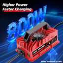 15 Amp 48 Volt Golf Cart Battery Charger for Yamaha G29 Drive & Drive 2-3-Pin Leaf Plug, Smart Charger for Lead-Acid Batteries, IP67 Waterproof, Multi-Protection, Unique Design (Red)