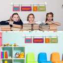 Confetti Calendar Bulletin Board Set Colorful Dot Flip Calendar with Holder Confetti Classroom Decoration with 54 Date Cards Adjustable Calendar Holder for Classroom Home Decor Supplies