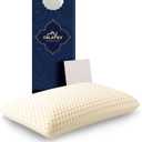 Talalay 100% Natural Premium Latex Pillow, Helps Relieve Pressure, No Memory Foam Chemicals, Perfect Package Best Gift with Removable Tencel Cover (Queen (Pack of 1), Firm)