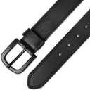 Dickies mens Genuine Leather Belt Durable Casual Style, Regular & Big and Tall Sizes (Black, L)