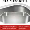 Stainless Steel Cat Litter Box, (19.7" x 13.7" x 6") Metal Litter Box for Kitty and Rabbits, No Odor Left & Non Stick Surface, Rust & Stain Resistant, Easy to Clean