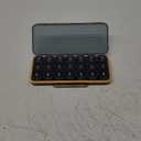 Pill Organizer 2 Times A Day, 7 Day Am Pm Pill Box - Acedada Weekly Pill Organizer Twice A Day, Portable Removable Daily Medicine Container Dispenser Case for Vitamin Fish Oil Supplement, Black Grey