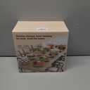 Compact Multifunc Chilled Serving Tray with Clear Rotating Lid,9 Inch Fruit Platter Tray for Parties and Small Cake Stand with Ice Storage Four Compartment Platter for Veggie Sushi Snacks Cupcakes