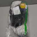 Inflatable Pouf Ottoman, 21x10 Inches Stuffed Chenille Ottoman with Inflatable PVC Liner, Foot Rest with Portable Handle, Round Floor Pillow for Living Room, Bedroom, Kids Room (Grey)