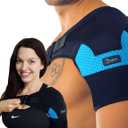 Shoulder Brace for Women and Men - Support for Torn Rotator Cuff, AC Joint Pain Relief and Dislocated Shoulder. Compression Sleeve, Arm Immobilizer Wrap, Stability Strap + Free Extension, Left-Right (Medium-Large 1 Pack, Blue)