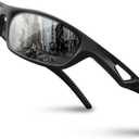 RIVBOS Polarized Sports Sunglasses Driving Sun Glasses Shades for Men Women Tr90 Frame for Cycling Fishing Running RB831 (Full Black)