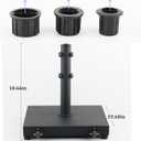 45lbs Umbrella Base Patio Heavy Duty Umbrella Stand Outdoor Base for 1.2''-2.2'' Pole Steel Square Weighted Stand for Backyard,Garden,Deck,Poolside
