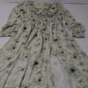 Women's Chiffon Deep V Neck Long Sleeve Maxi Dresses Slit Elastic Waist A Line Flowy Dress, 2XL