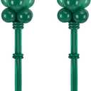 BalloStreet on Lamp Post Kit with Adjustable Metal Stand, 84 Balloons Included up to 81.5 Inches Tall, Dark Green & White Balloon Decoration for Birthday Party and Event Decor