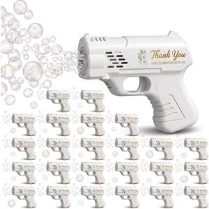 24 Pack Wedding Bubble Machine,White Bubble Machine Party Favors with 30 Bubble Refills,2 Screwdrivers,Wedding Bubbles Bulk for Guests,Reception Ceremony Exit,Batteries Not Included, 6 x 2 x 5.3 inches
