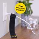 Selfie Straps by Wrap-It Storage, 9-inch (10-Pack), Black - Stretchy Hook and Loop Cord Organizer that Stays Attached to Cord for Electrical Cable Management and Organization