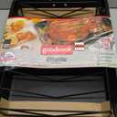 Glad Roasting Pan Nonstick 11x15 - Heavy Duty Metal Bakeware Dish with Rack - Large Oven Roaster Tray for Baking Turkey, Chicken, and Veggies, Gray