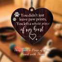 Pet Memorial Gift for Dogs and Cats  Rotating Wooden Picture Frame for 4x6 Photos  Loss of Dog Sympathy Gift, Pet Loss Remembrance Bereavement Keepsake (you left a whole piece of my heart)