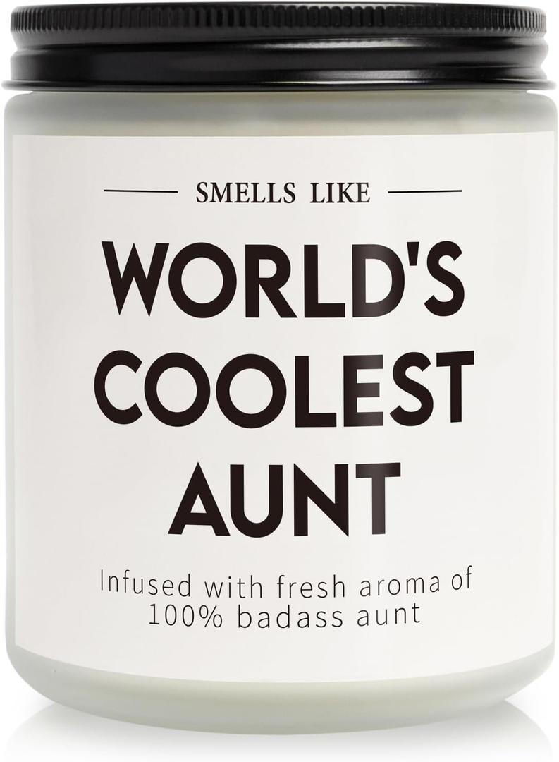 Aunt Gifts, Mothers Day Gifts for Aunt from Niece Nephew - The Cool Aunts-Candle, Best Aunts Ever Gift, Birthday Present, Auntie Gift Ideas