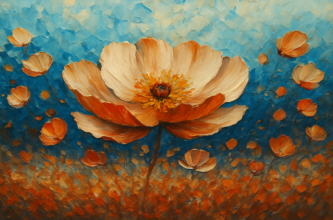Flower painting 40x20