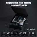 Gun Safe, Biometric gun safes for handgun, Portable Car Pistol Gun Safe Pistol with Keys Keypad and APP Control Hand Gun Lock Box, small safe for Home Bedside Car Wild camping
