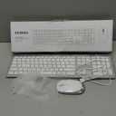 seenda Wireless Keyboard and Mouse Combo, Rechargeable Quiet Keyboard Mouse, Sleek and Ultra Thin Design, Full-Size with Number Pad for Windows, Laptop, PC, Notebook, Desktop- Silver and White