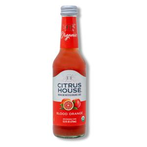 Citrus House Organic Sparkling Juice, Blood Orange, Modern Italian Soda, No Added Sugar, No Preservatives, 9.3 Fl Oz Glass Bottle (Pack of 12) (EXP 02/28/26)