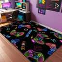 Gaming Rug for Room,5'x7' Cool Gamer Rugs with Non-Slip Backing,Game Room Carpet for Bedroom and Livingroom Decor