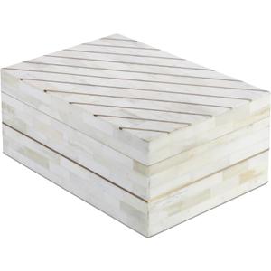 Handicrafts Home Large Decorative Storage Box with Lid  9x6x3.5 Coffee Table Organizer, Keepsake- Decorative Boxes for Home Decor, Stylish Decorative Box for Office Decor- Aegean Pearl