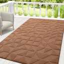 OLANLY Door Mats Indoor, Non-Slip, Absorbent, Dirt Resist, Entrance Washable Mat, Low-Profile Inside Entry Doormat for Entryway (71x47 inches, Brown)