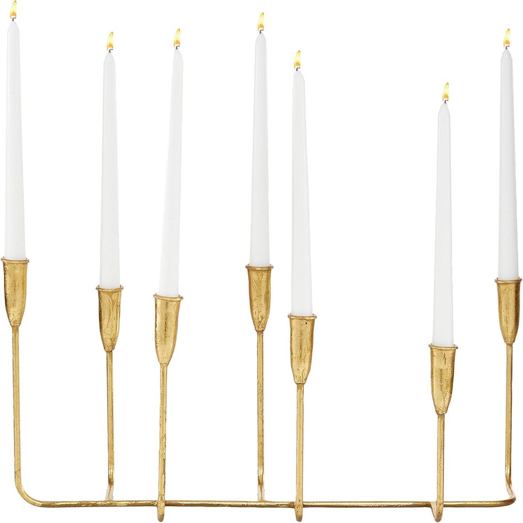 UKN Abstract Gold Foil Finished Tapered Metal Candle Holder 21" X 10" 21 X 7 10 UKN Abstract Gold Foil Finished Tapered Metal Candle Holder 21" X 10" 21 X 7 10