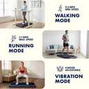 Squatz 2-in-1 Walking Pad Treadmill with Vibration Plates, Compact Under Desk Walking Pad with Remote Control, LED Display, Non-Slip Belt, Quiet 1.0HP Motor for Home or Office Workout