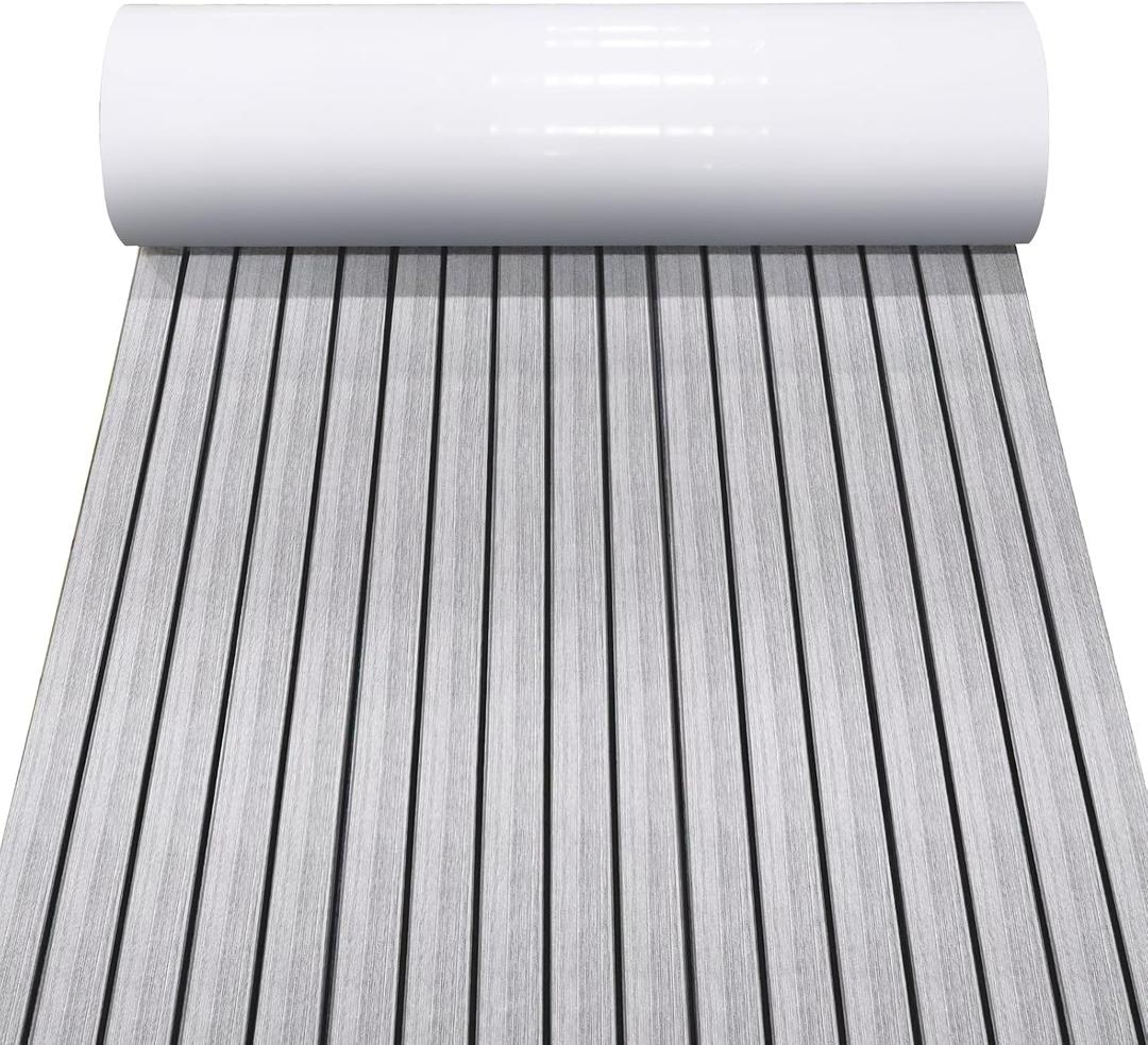 EVA Foam Boat Flooring with 3M Adhesive Backing Boat Decking Foam Self-Adhesive Sea Deck Boat Flooring 47.2"x16.1" EVA Foam Decking Sheet for Jon Boats Swim Platform RV Floor
