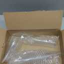 50 Pack Plastic Martini Glasses,7 oz Clear Disposable Cocktail Cups,Reusable Tall Stemmed Wine Shooter Glasses for Party Wine,Champagne,Margarita