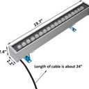 18W Wall Washer, 19.7in Linear Strip Light, Super Bright 1800Lm, 120V LED Light Bar 3000k Warm White, IP65 Waterproof for Landscape, Church, Ads, Yard, Garden