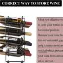 TONLEA 4 Tier Wine Bottle Holder, 16 Bottles Wine Storage, Wine Bottle Rack Stackable, Wine Storage Rack for Cabinet Pantry(Black, Version 1.0)