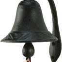 YukaBa Cast Iron Logan Dinner Bell with Bracket Dinner Bell - Feel The Vibe of Traditional Family Meals and Gatherings. Made of Heavy Cast Iron