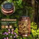 Butterfly Solar Lanterns Outdoor Waterproof, Valentines Day Birthday Retirement Gifts for Women Mom Grandma, Hanging Solar Lantern Garden Decor for Outside Yard Patio Garden Decorations
