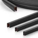 U Channel Rubber Edge Trim, Self-Adhesive U-Shaped Edge Protector for Car Doors, Sheet Metal, Glass - Fits 1/32" to 3/32" Thick Edge, Weather Resistant, Black (20FT)