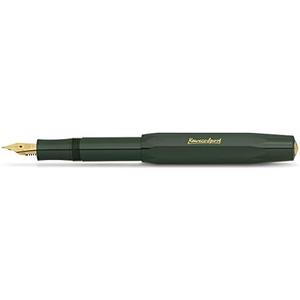 Kaweco CLASSIC SPORT Fountain Pen Green with 23 Carat Gold-Plated Steel Nib and Iridium Tip for Ink Cartridges I Sport Fountain Pen 13 cm I Nib: F (Fine) green