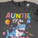 Auntie of The Shark Birthday Boy Girl Party Family Group T-Shirt 2XL