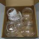 Nuogo 4 Pcs Plastic Candy and Cookie Jars with Lids Clear Cookie Container Candy Jars Large Airtight Apothecary Storage Organization for Wedding Home Kitchen Bar (Classic,16 oz)