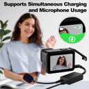 Artman Mic Adapter Compatible with GoPro Hero 13/12/11/10/9/8/7/6/5 Black, Type-C to 3.5mm Microphone Adapter, Clear Audio for Outdoor Vlog, Travel, Action Video