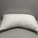 Sidney Sleep Adjustable Curved Contour Fill Pillow  Queen Size  for Side and Back Sleepers  Neck & Shoulder Comfort Support  Extra Fill Included (White) (Queen (Pack of 1))