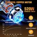 Electric Hoist 440LBS Wireless Remote, Single/Double Cable, Winch with Emergency Stop